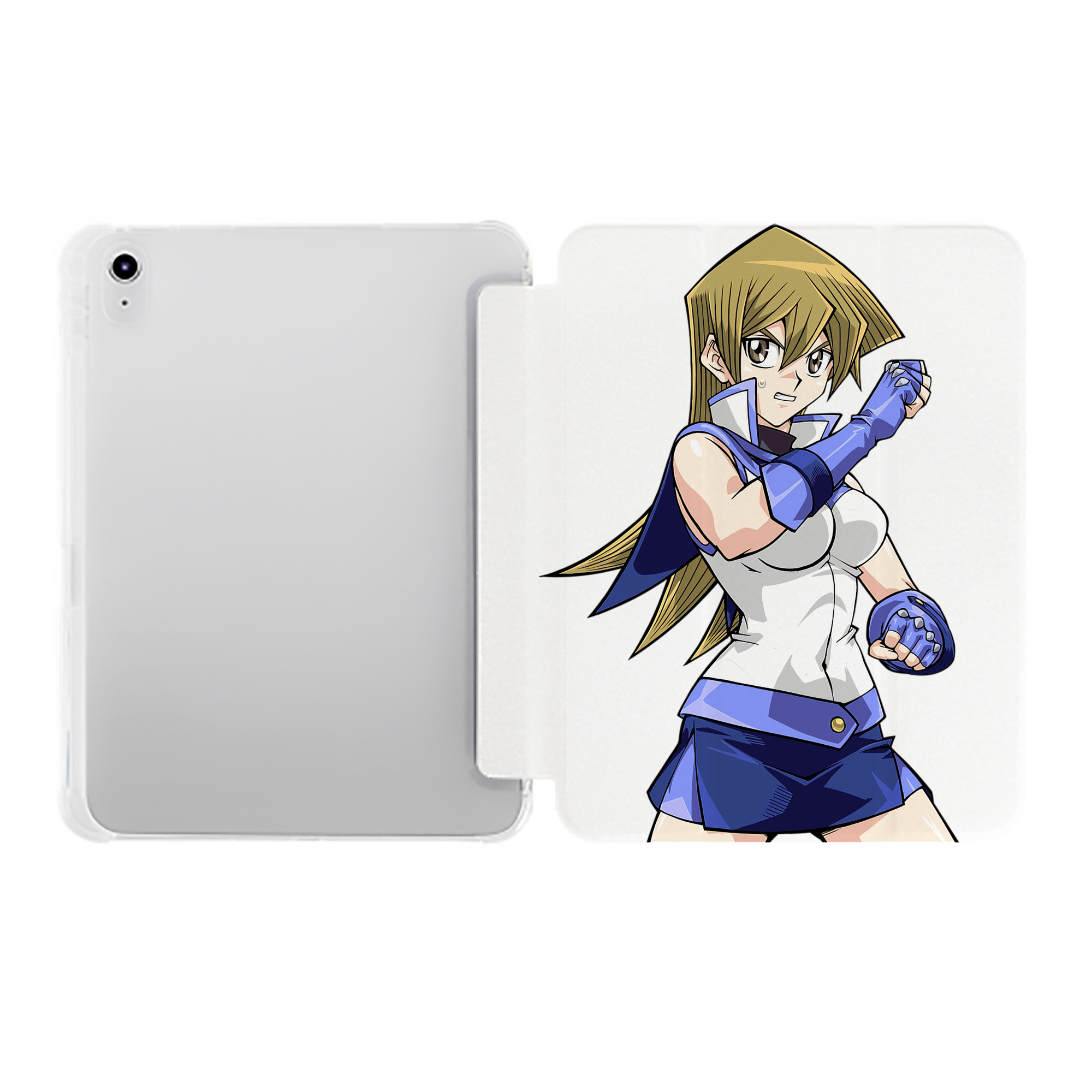 （画像用） 遊☆戯☆王 Yu-Gi-Oh! IPad ケース ペン収納付き 三つ折りスタンド PUレザー×シリコン 対応機種9.5/10.5/10.9インチ